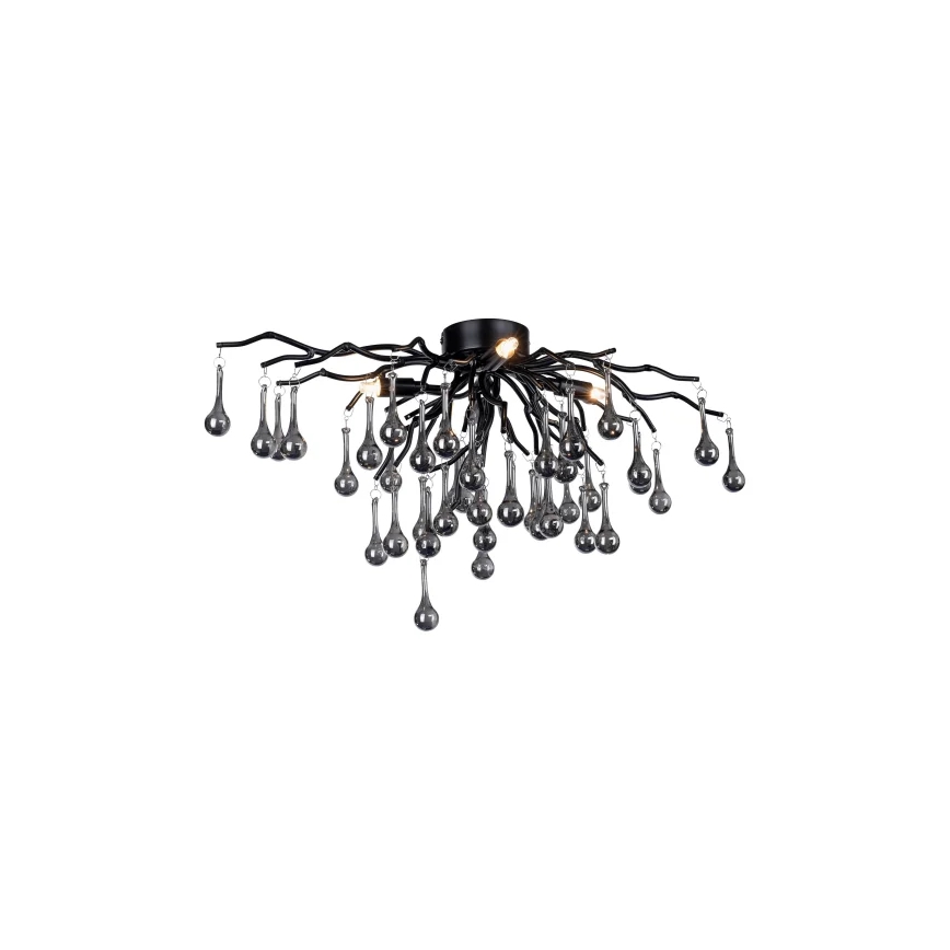 Paul Neuhaus 8090-18 - Lámpara de techo de montaje superficial ICICLE 4xG9/40W/230V 30x60 cm negra