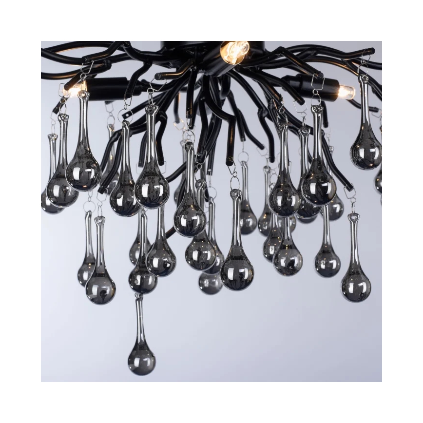 Paul Neuhaus 8090-18 - Lámpara de techo de montaje superficial ICICLE 4xG9/40W/230V 30x60 cm negra
