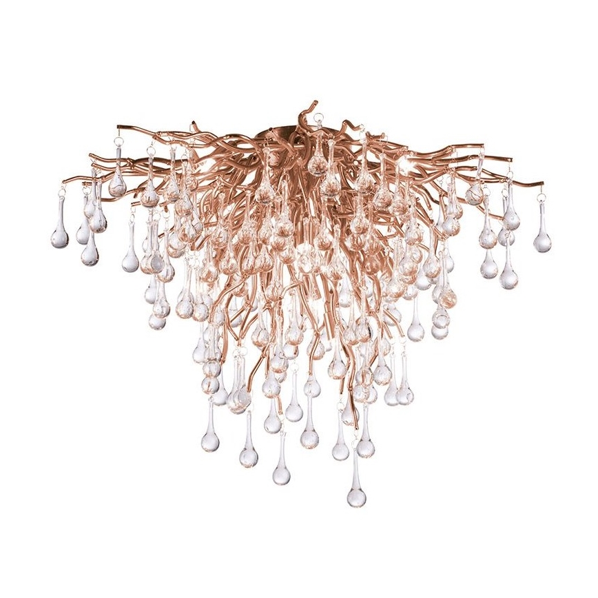 Paul Neuhaus 8091-11 - Lámpara de techo ICICLE 9xG9/40W/230V diá. 50 cm latón