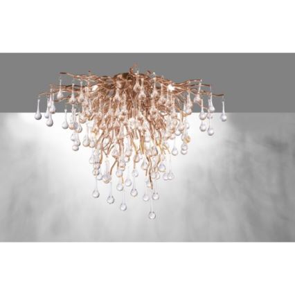 Paul Neuhaus 8091-11 - Lámpara de techo ICICLE 9xG9/40W/230V diá. 50 cm latón