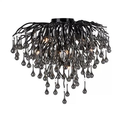 Paul Neuhaus 8091-18 - Lámpara de techo de superficie ICICLE 9xG9/40W/230V diámetro 50 cm negra