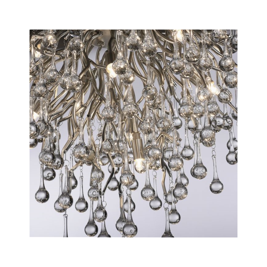 Paul Neuhaus 8091-55 - Lámpara de techo ICICLE 9xG9/40W/230V diá. 50 cm cromo brillante