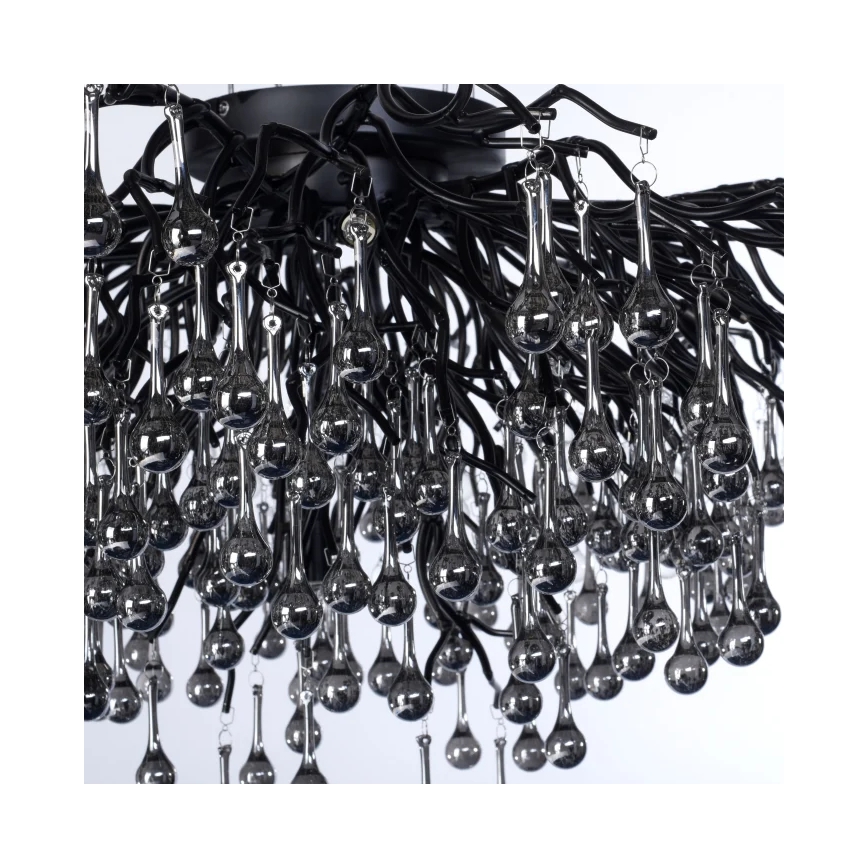 Paul Neuhaus 8092-18 - Lámpara de techo de superficie ICICLE 14xG9/40W/230V Ø 100 cm, negra