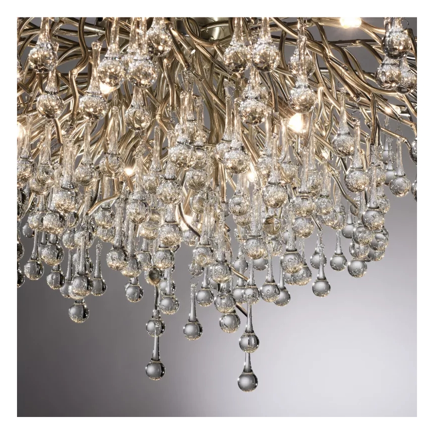 Paul Neuhaus 8092-55 - Lámpara de techo de superficie ICICLE 14×G9/40W/230V, diámetro 100 cm, cromo brillante