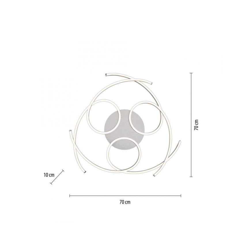 Paul Neuhaus 8165-55 - LED Plafón regulable DANILO 3xLED/12W/230V
