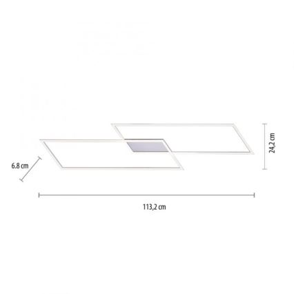 Paul Neuhaus 8194-55 - Lámpara de techo LED regulable INIGO 2xLED/20W/230V