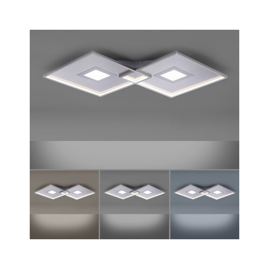 Paul Neuhaus 8378-55 - Plafón LED regulable AMARA LED/45W/230V cromo brillante + control remoto