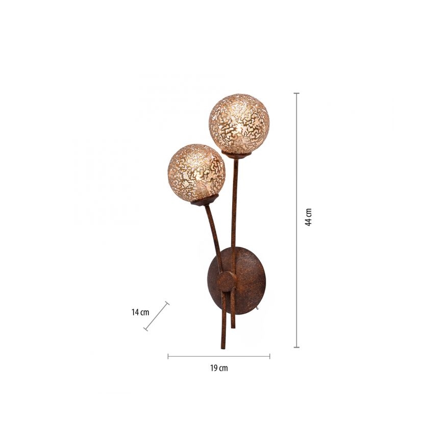 Paul Neuhaus 9032-48 - Lámpara de pared GRETA 2xG9/40W/230V