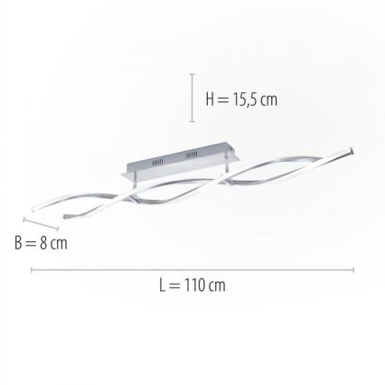 Paul Neuhaus 9143-55 - Lámpara de suspensión LED regulable POLINA 2xLED/10,2W/230V