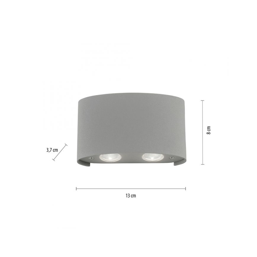 Paul Neuhaus 9487-21 - Aplique LED de exterior CARLO 4xLED/0,8W/230V IP54