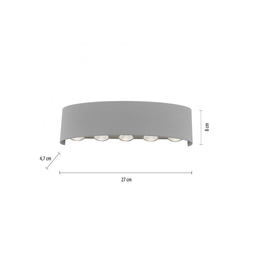 Paul Neuhaus 9489-21- Aplique de exterior LED CARLO 10xLED/0,8W/230V IP54