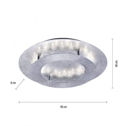 Paul Neuhaus 9620-21 - Plafón LED NEVIS LED/18W/230V plateado