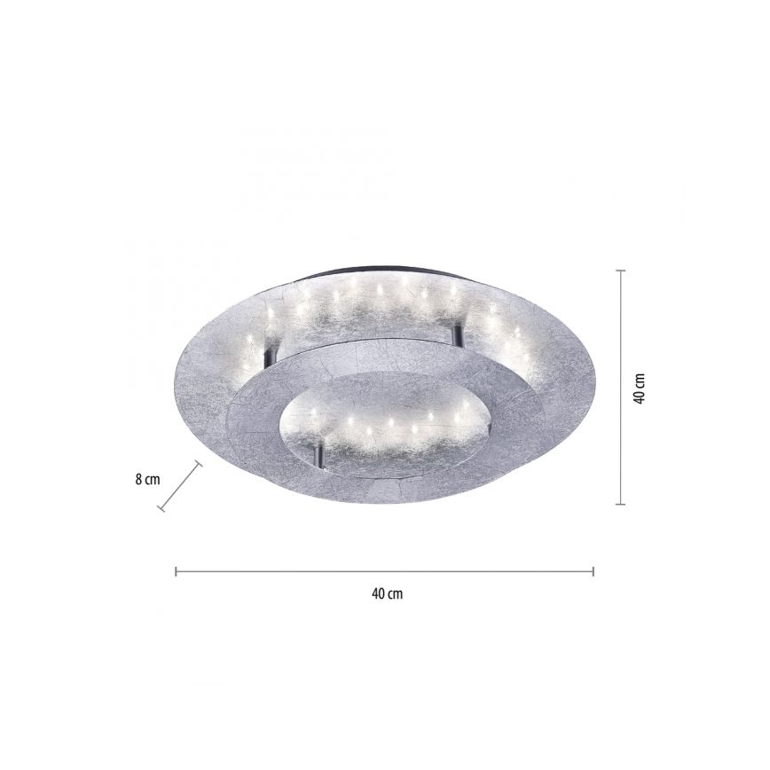 Paul Neuhaus 9620-21 - Plafón LED NEVIS LED/18W/230V plateado
