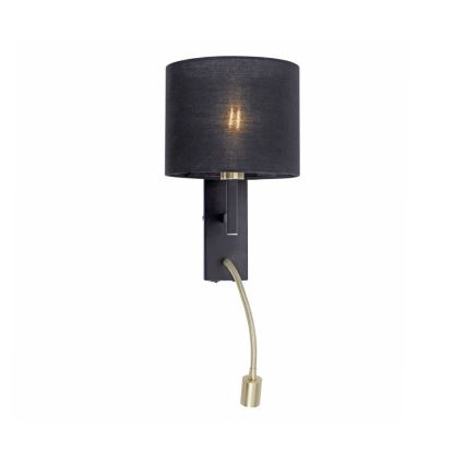 Paul Neuhaus 9646-18 - Aplique LED ROBIN 1xE27/40W/230V + LED/2,1W negro