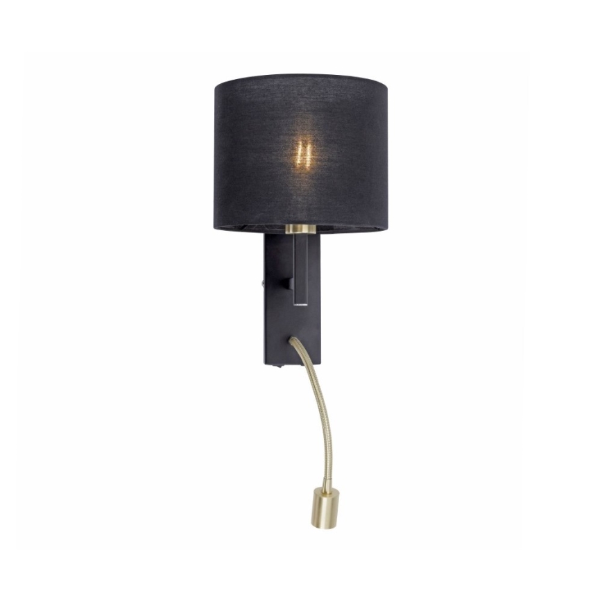 Paul Neuhaus 9646-18 - Aplique LED ROBIN 1xE27/40W/230V + LED/2,1W negro