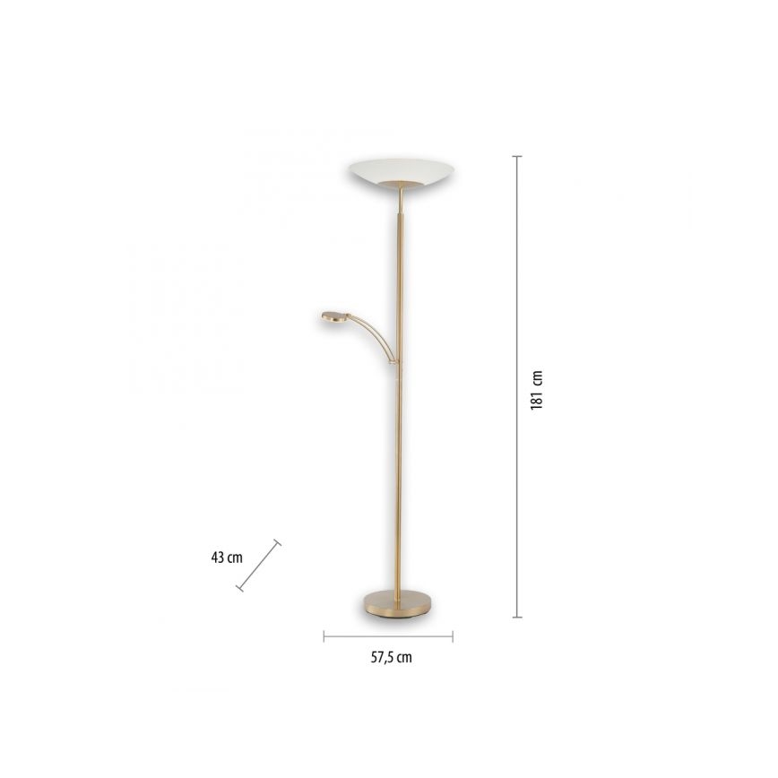 Paul Neuhaus - 655-60 - Lámpara LED Regulable ALFRED 1xLED/28W/230V + 1xLED/4W/230V
