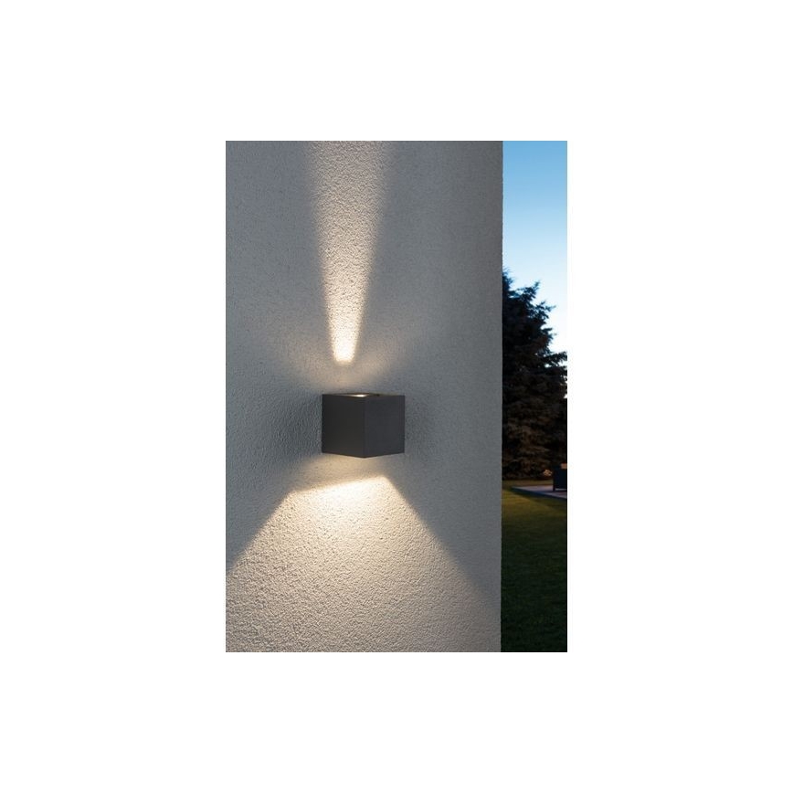 Paulmann 18000 - 2xLED/3W IP65 Aplique exterior CYBO 230V gris