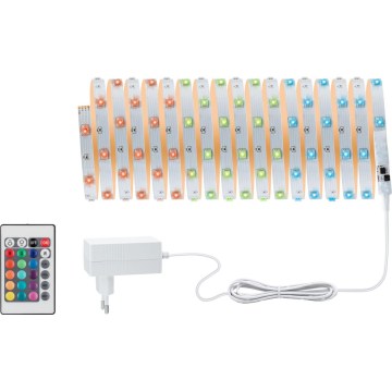 Paulmann 3989 - Tira LED RGBW regulable de 19W TIP, 10 m, 230V + mando a distancia