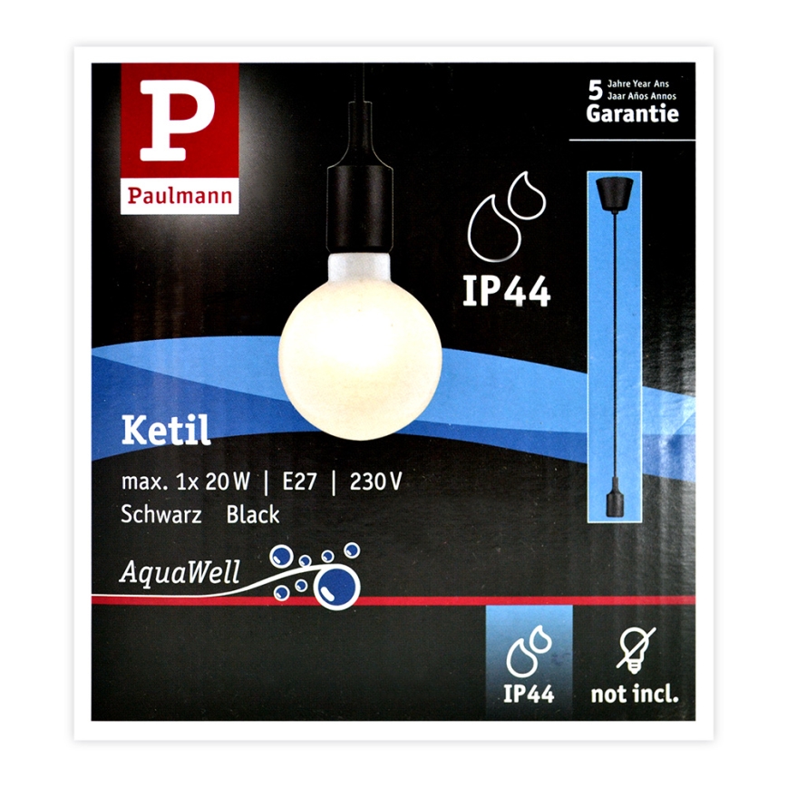 Paulmann 50346 - Cable de alimentación NEORDIC 1xE27/20W/230V IP44
