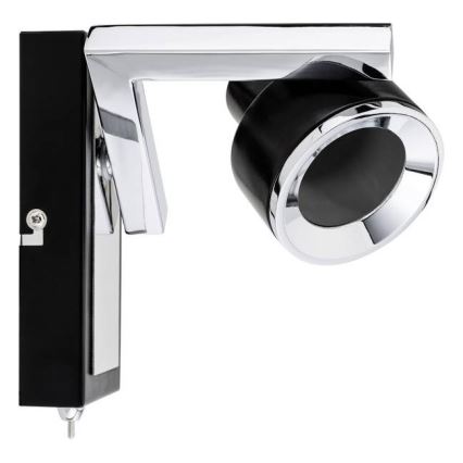 Paulmann 66670 - 1xGU10/10W Foco de pared TURN 230V negro