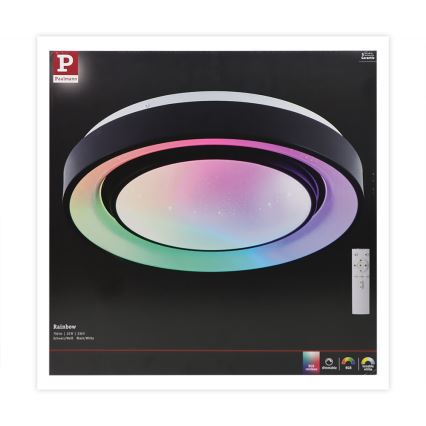 Paulmann 70544 - Plafón LED regulable RGBW/22W RAINBOW 230V 3000-6500K + mando a distancia