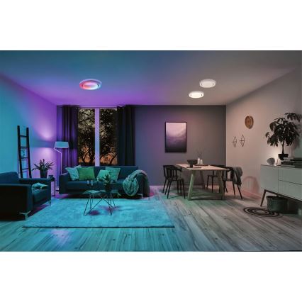 Paulmann 70546 - Plafón LED regulable RGBW/22W RAINBOW 230V 3000-6500K + mando a distancia