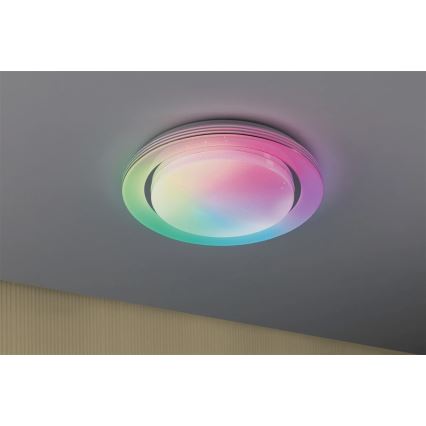 Paulmann 70546 - Plafón LED regulable RGBW/22W RAINBOW 230V 3000-6500K + mando a distancia