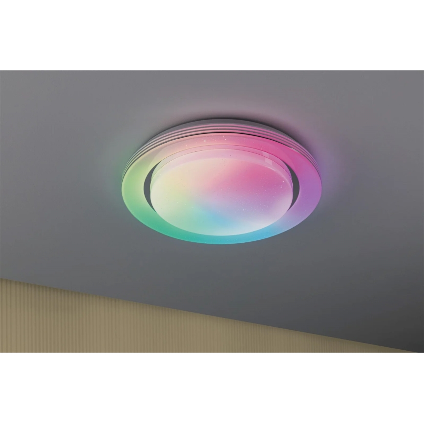 Paulmann 70546 - Plafón LED regulable RGBW/22W RAINBOW 230V 3000-6500K + mando a distancia