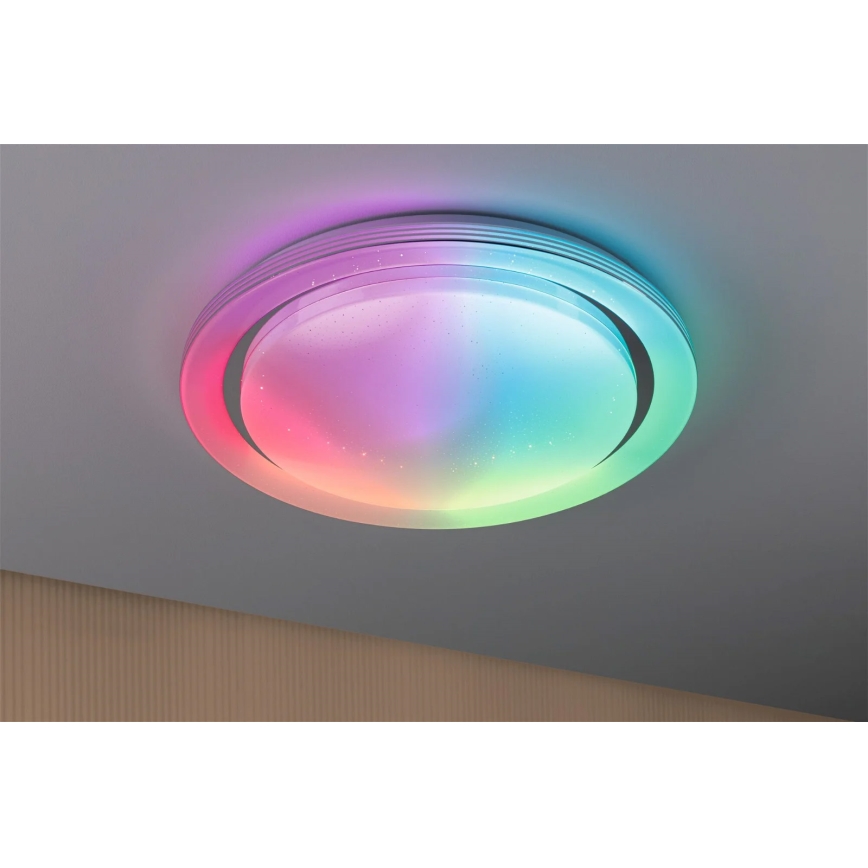 Paulmann 70547 - Plafón LED regulable RGBW/38,5W RAINBOW 230V 3000-6500K + mando a distancia