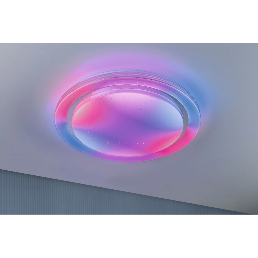 Paulmann 70547 - Plafón LED regulable RGBW/38,5W RAINBOW 230V 3000-6500K + mando a distancia