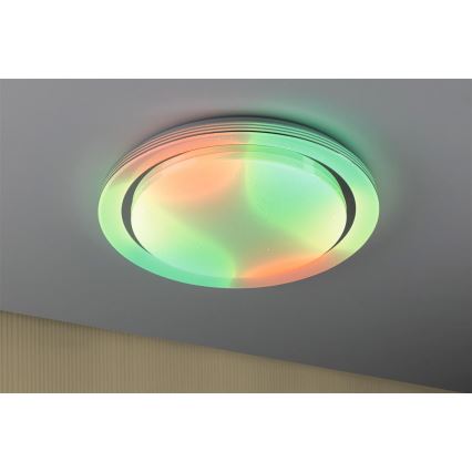 Paulmann 70547 - Plafón LED regulable RGBW/38,5W RAINBOW 230V 3000-6500K + mando a distancia