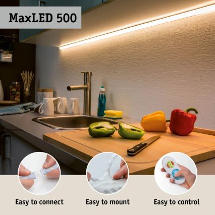 Paulmann 70623 - LED/10W IP44 Tira de baño regulable MAXLED 1,5 m 2700-6500K 230V + control remoto