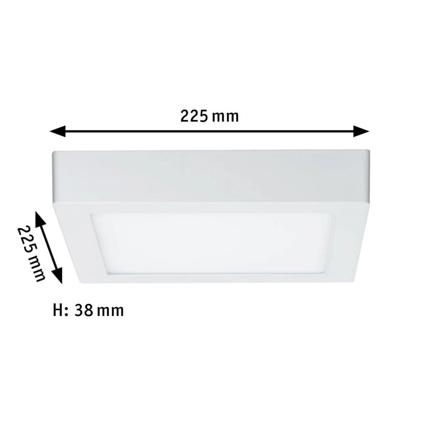 Paulmann 70645 - LED/12,5W Plafón LUNAR 230V 22,5x22,5 cm blanco