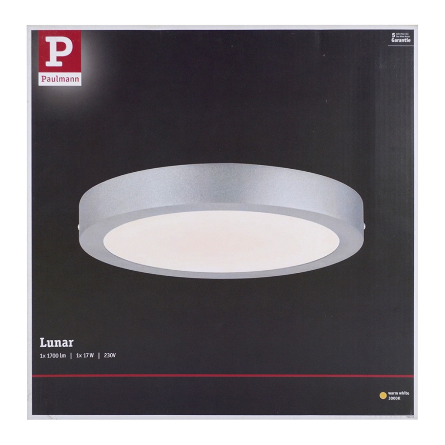 Paulmann 70655 - LED/17W Plafón LUNAR 230V