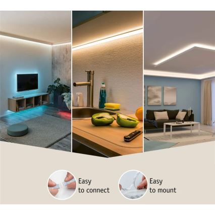 Paulmann 70668 - LED/9W IP44 Tira de baño regulable MAXLED 1,5 m 2700K 230V
