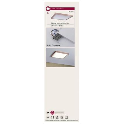 Paulmann 70873 - LED/24W Panel regulable ATRIA 230V 2700K 30x30 cm dorado rosa