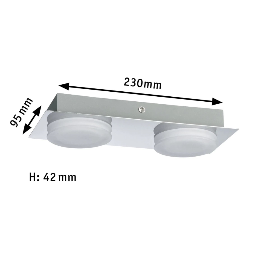 Paulmann 70883 - Aplique de pared para baño DORADUS 2x LED/4,7 W IP23 230V