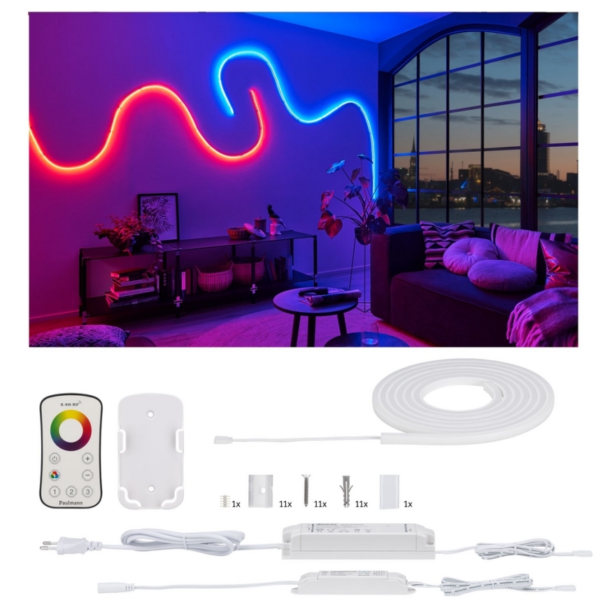 Paulmann 70966 - LED-RGB/27W IP67 Cinta regulable exterior FLOW 3m 230/24V