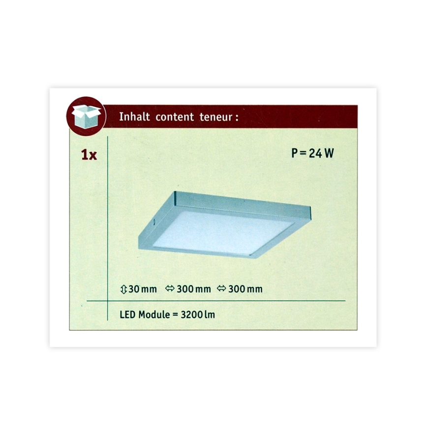 Paulmann 70982 - Lámpara de techo LED/22W ABIA 230V