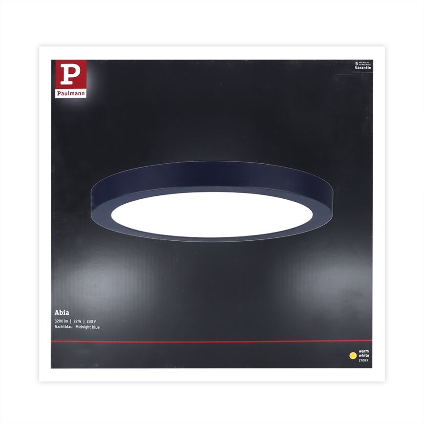 Paulmann 70986  - LED/22W Plafón ABIA 230V azul oscuro