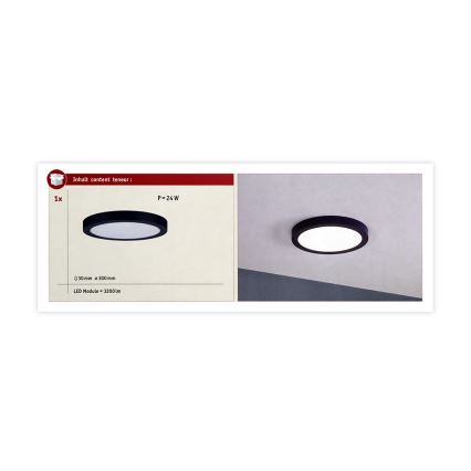 Paulmann 70986  - LED/22W Plafón ABIA 230V azul oscuro
