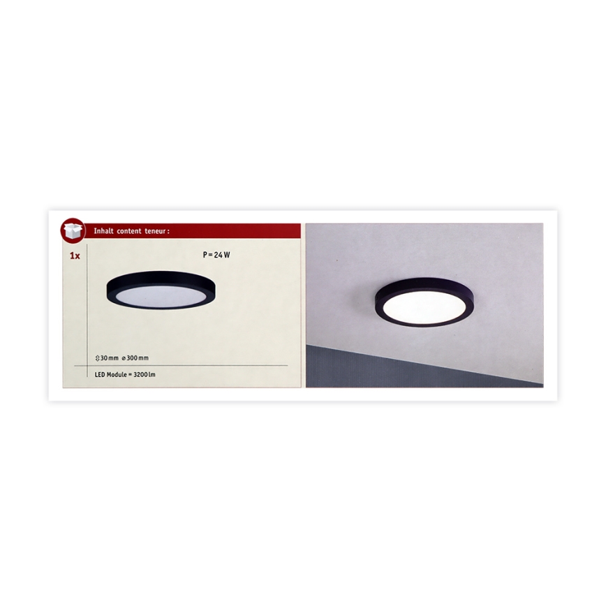 Paulmann 70986  - LED/22W Plafón ABIA 230V azul oscuro