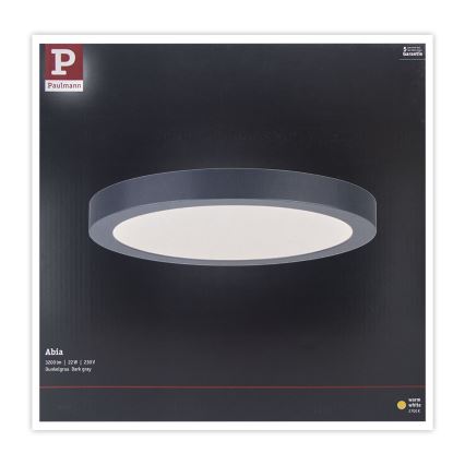 Paulmann 70988 - LED/22W Plafón ABIA 230V antracita