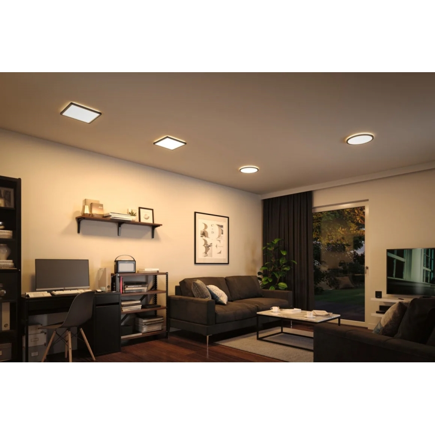 Paulmann 70997 - LED/11,2W Panel de techo ATRIA 230V 3000K diá. 19 cm negro