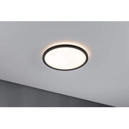 Paulmann 70998 - LED/16W Panel de techo ATRIA 230V 3000K diá. 29,3 cm negro