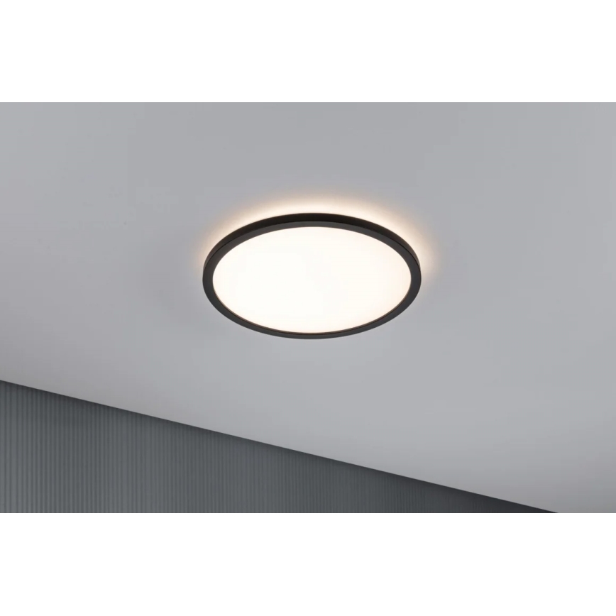 Paulmann 70998 - LED/16W Panel de techo ATRIA 230V 3000K diá. 29,3 cm negro