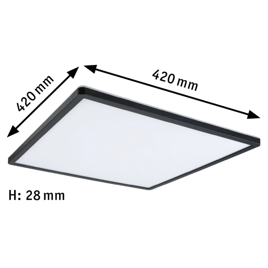 Paulmann 71002 - LED/22W Panel regulable ATRIA 230V 3000K 42x42 cm negro