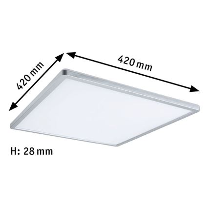 Paulmann 71009 - LED/22W Panel regulable ATRIA 230V 4000K 42x42 cm cromo mate