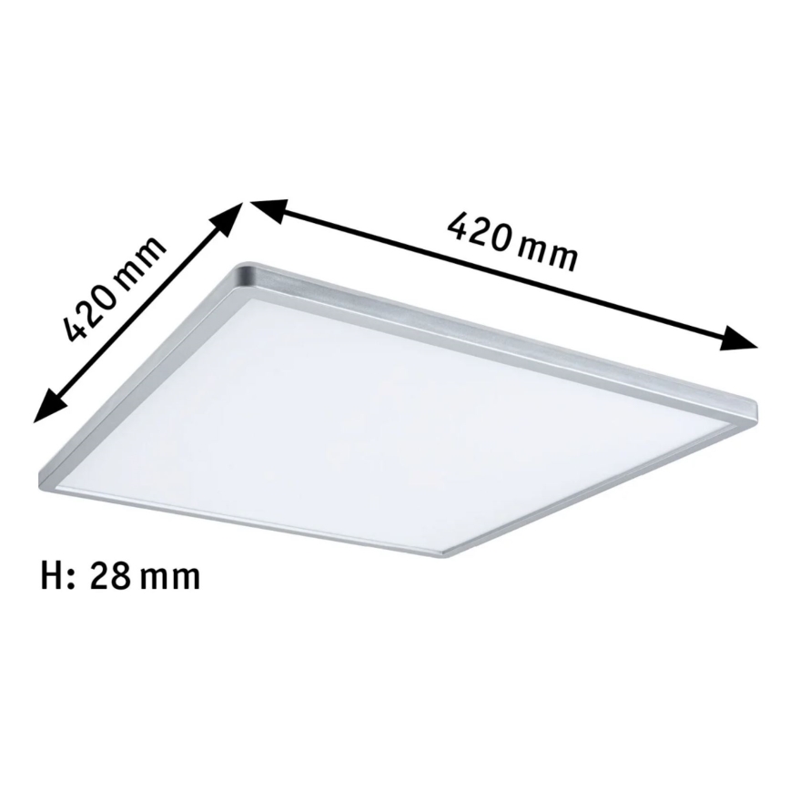 Paulmann 71009 - LED/22W Panel regulable ATRIA 230V 4000K 42x42 cm cromo mate