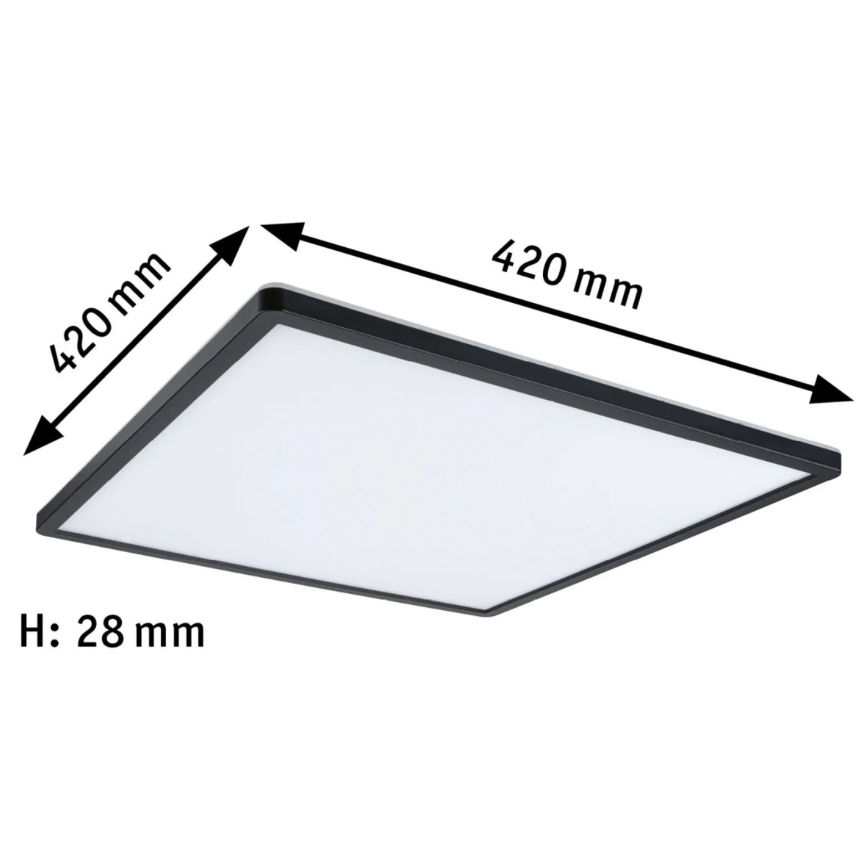 Paulmann 71016 - LED/22W Panel regulable ATRIA 230V 4000K 42x42 cm negro